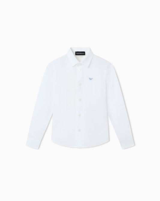 Linen shirt with eagle embroidery