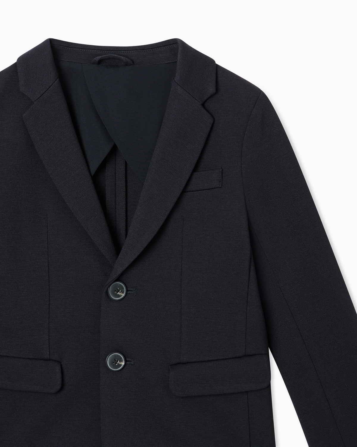 Stitched-jersey single-breasted jacket