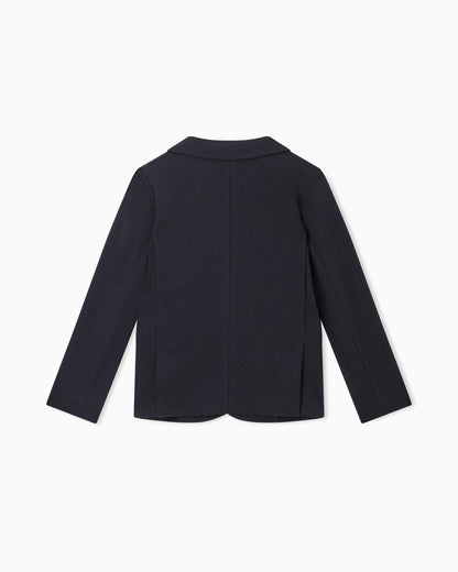 Stitched-jersey single-breasted jacket
