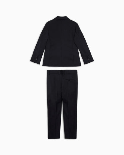 Single-breasted suit in light virgin wool