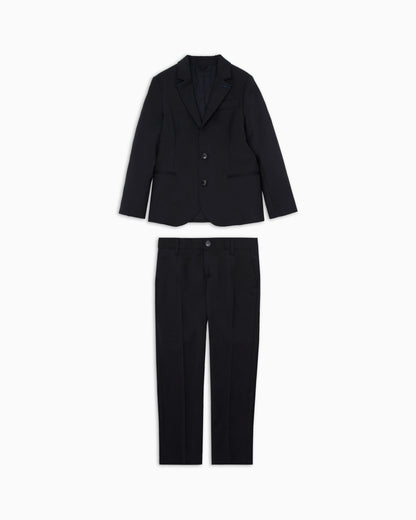 Single-breasted suit in light virgin wool