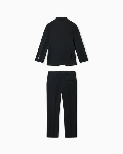 Single-breasted suit in light virgin wool