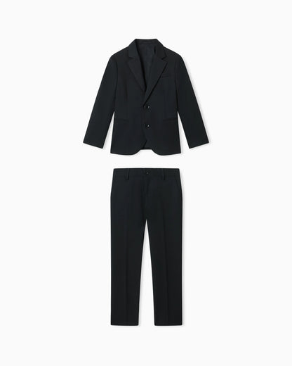 Single-breasted suit in light virgin wool