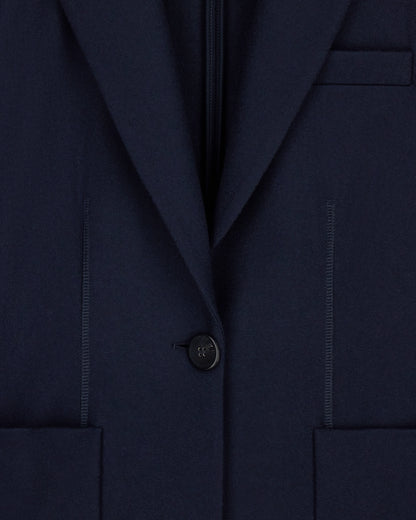 Single-breasted jacket in pure cashmere jersey