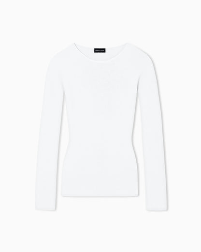 Long sleeve jumper in seamless viscose blend