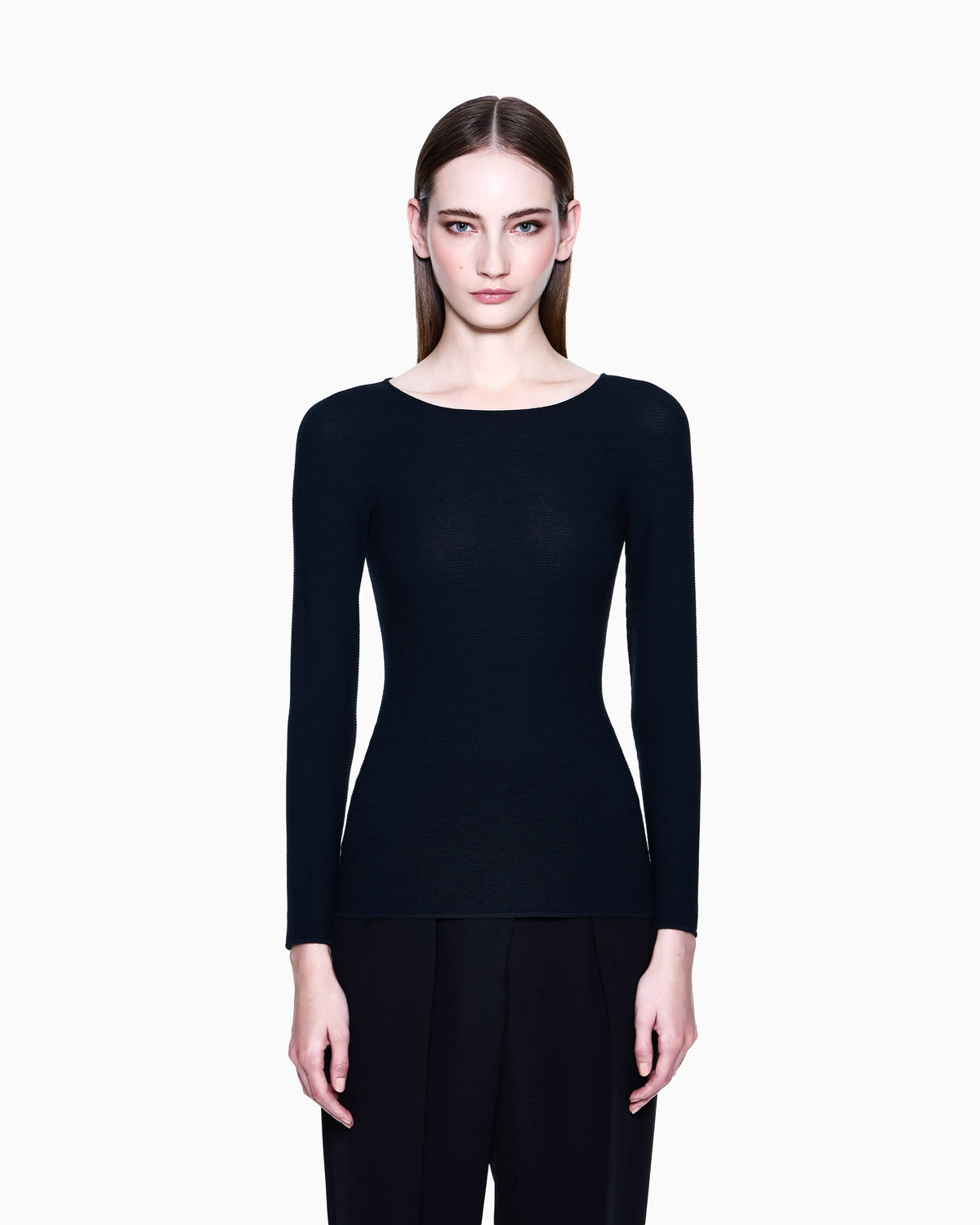Long sleeve jumper in seamless viscose blend