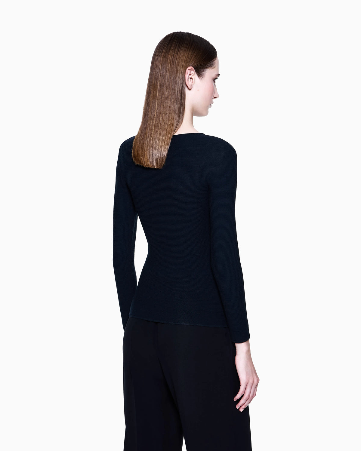 Long sleeve jumper in seamless viscose blend