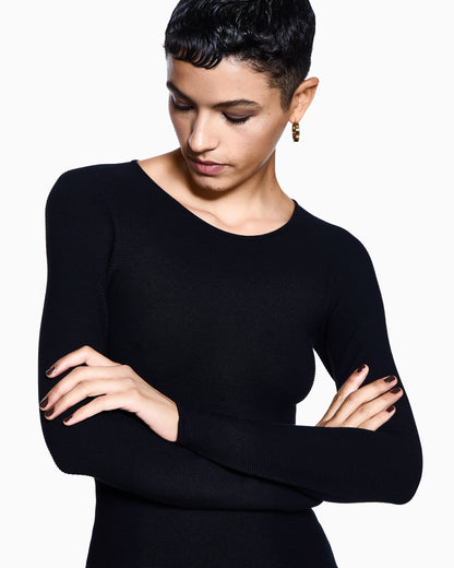 Long sleeve jumper in seamless viscose blend