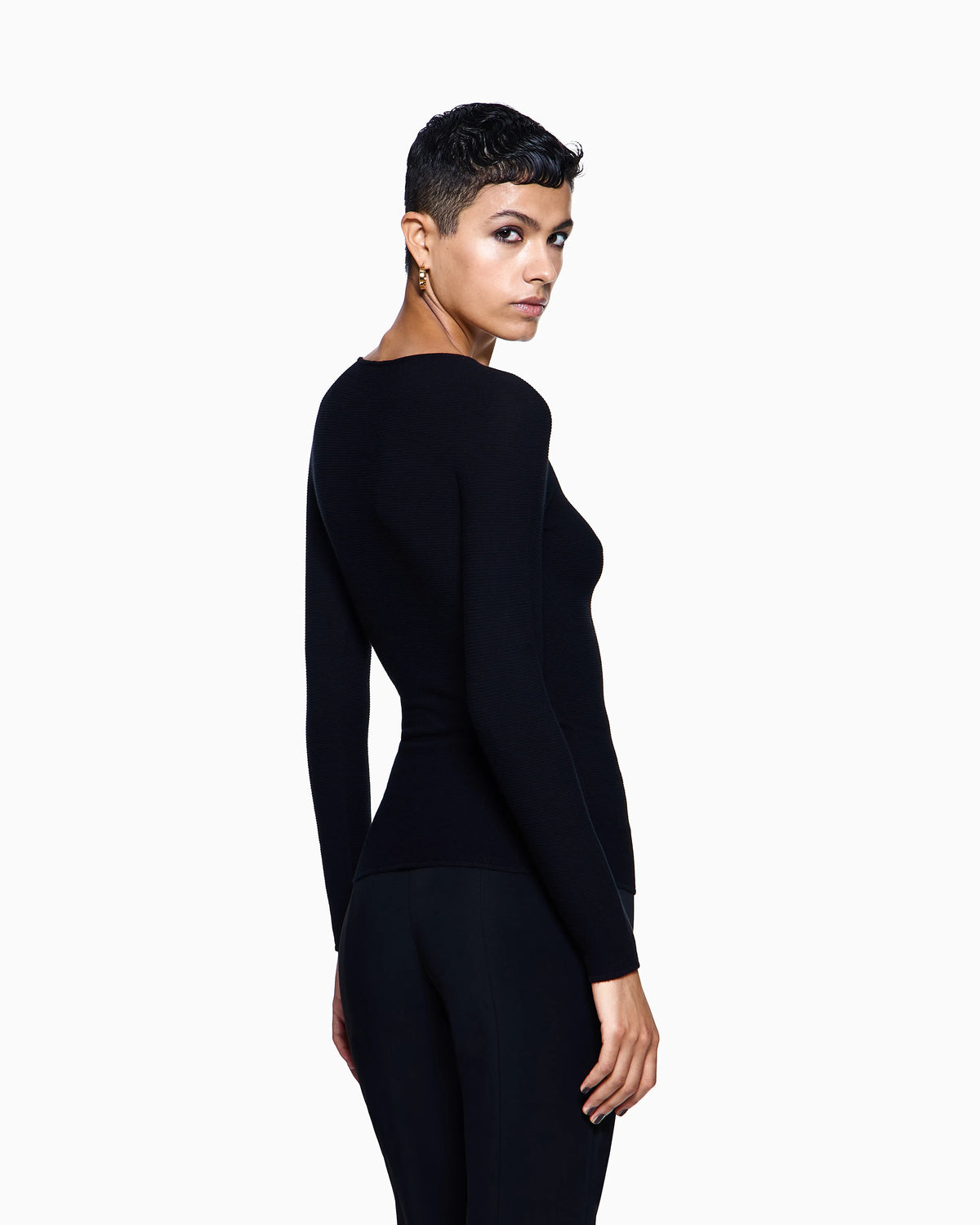 Long sleeve jumper in seamless viscose blend