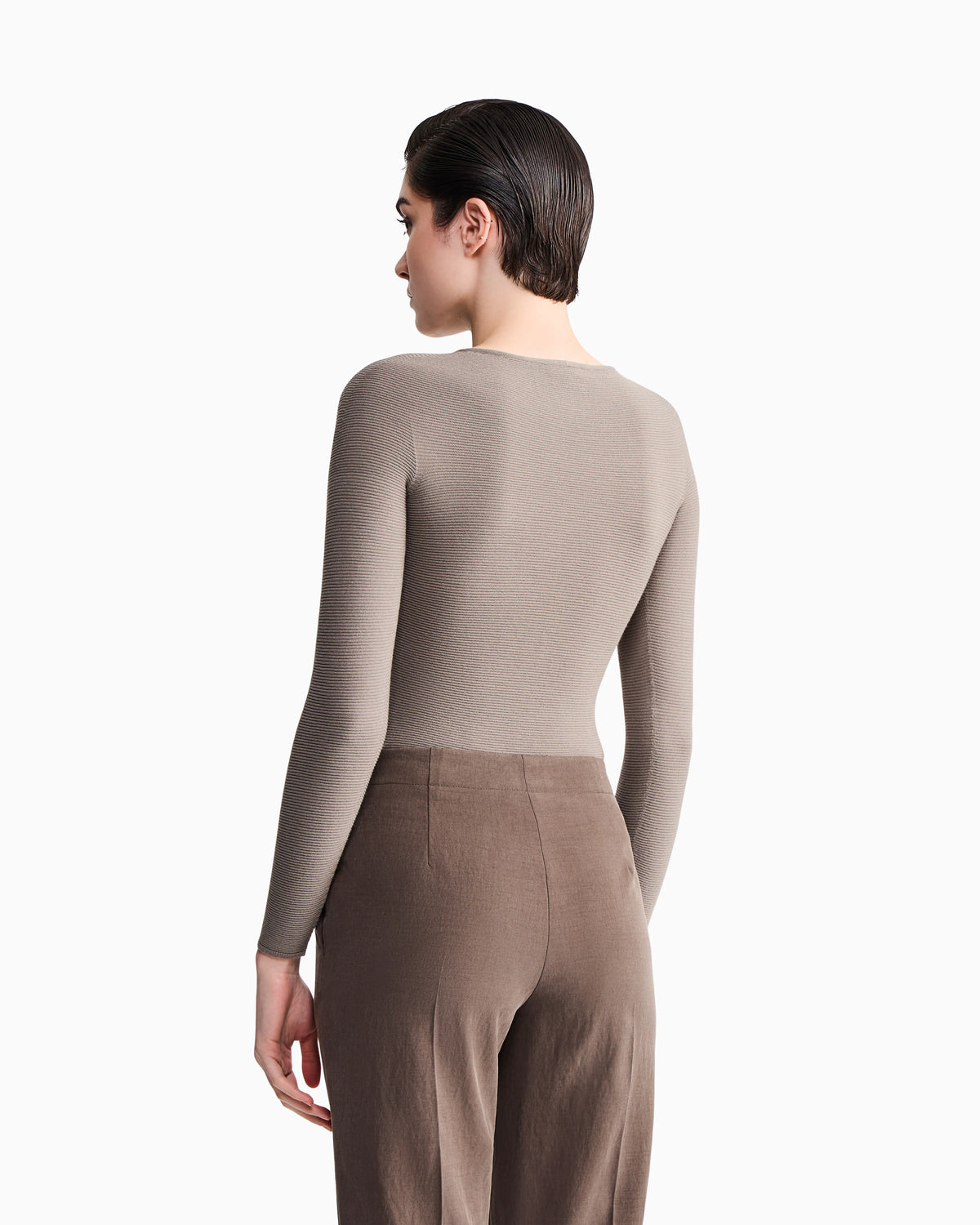 Long sleeve jumper in seamless viscose blend