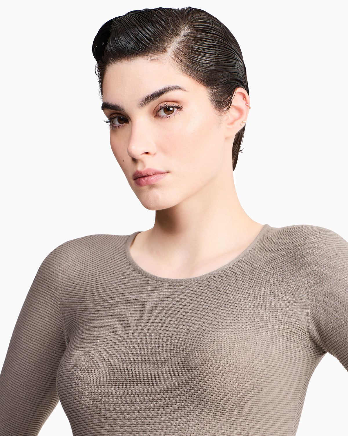 Long sleeve jumper in seamless viscose blend