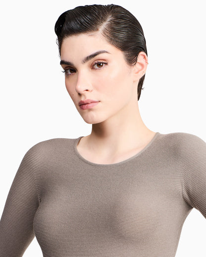 Long sleeve jumper in seamless viscose blend