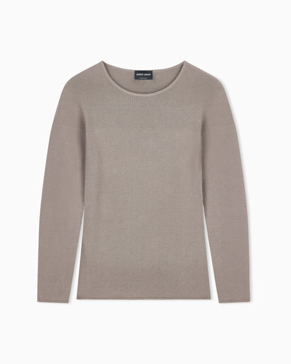 Long sleeve jumper in seamless viscose blend