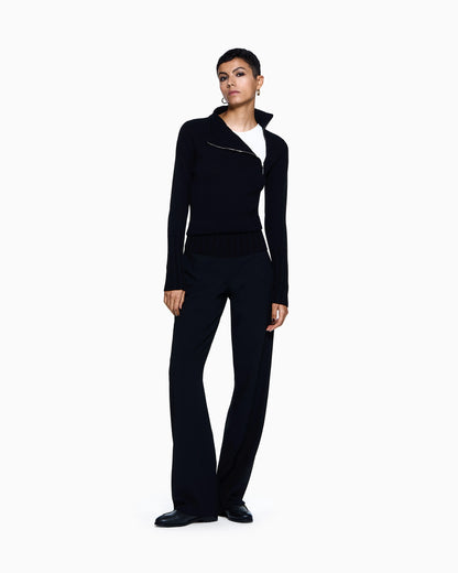 Crew neck jumper in seamless viscose blend