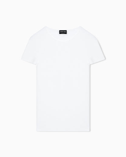 Crew neck jumper in seamless viscose blend
