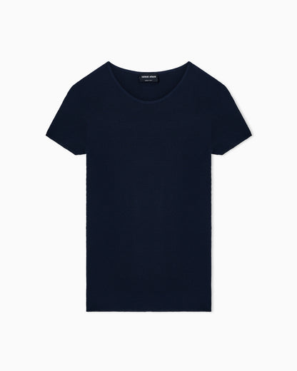 Crew neck jumper in seamless viscose blend