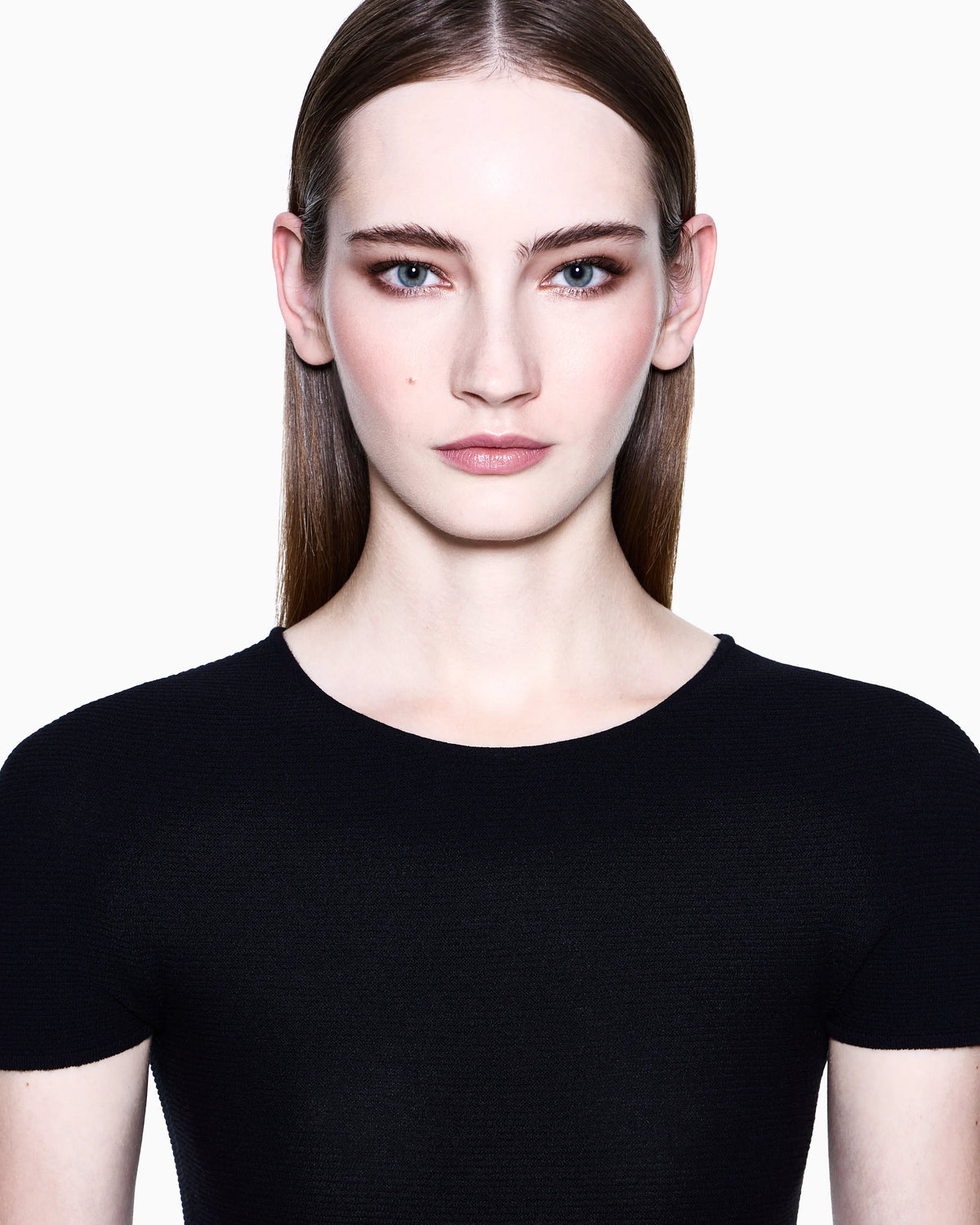 Crew neck jumper in seamless viscose blend
