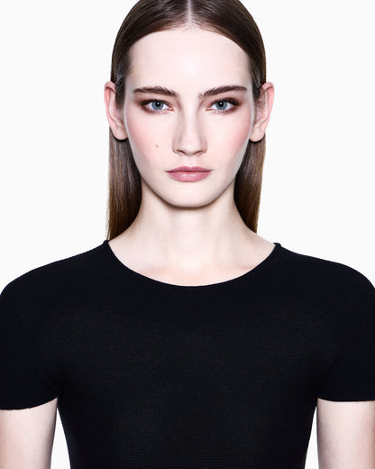 Crew neck jumper in seamless viscose blend
