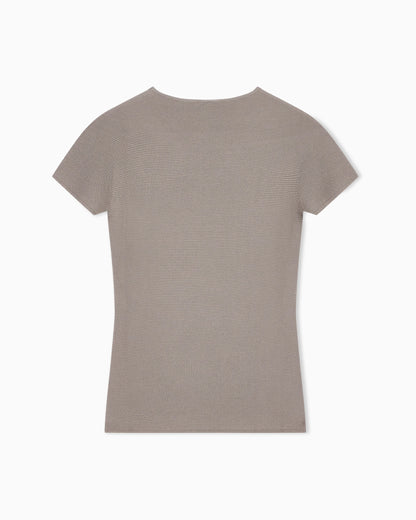 Crew neck jumper in seamless viscose blend