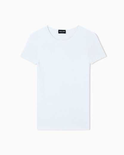 Crew neck jumper in seamless viscose blend