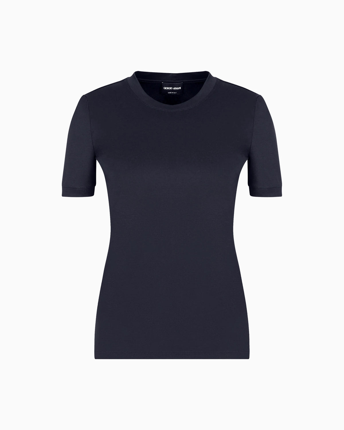 Short-sleeved crew-neck jumper in pure cashmere