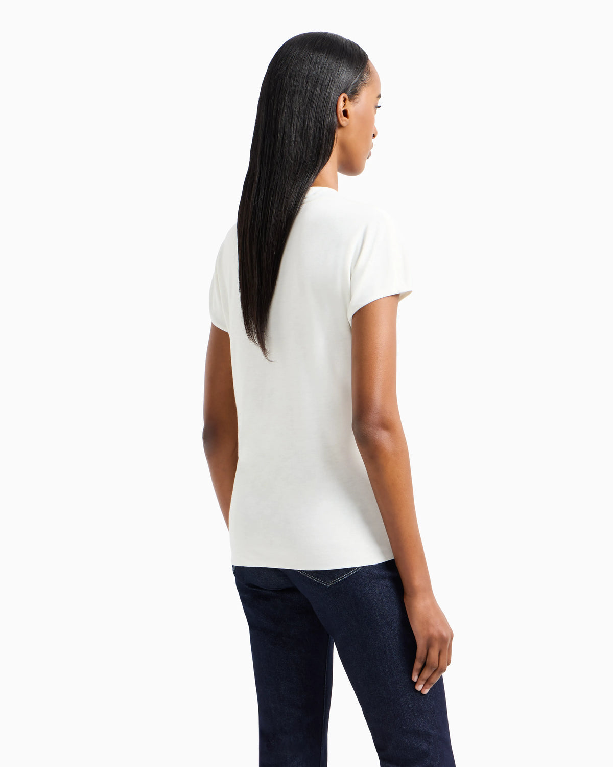 Jersey V-neck top