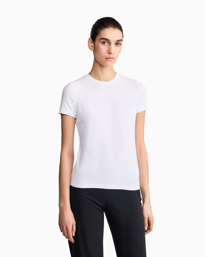 Jersey t-shirt with a crew neck and short sleeves