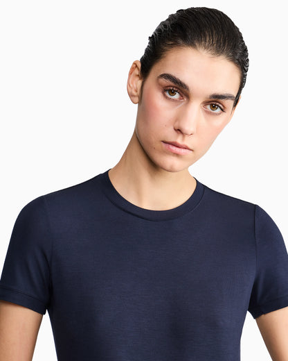 Jersey t-shirt with a crew neck and short sleeves