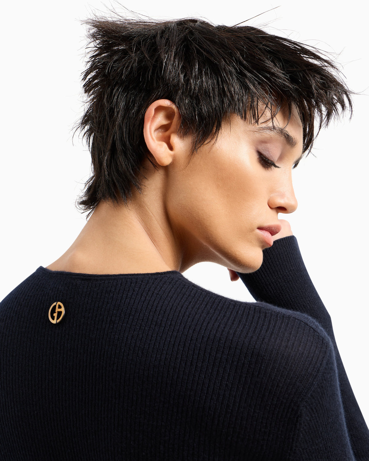 Pure cashmere crew-neck jumper