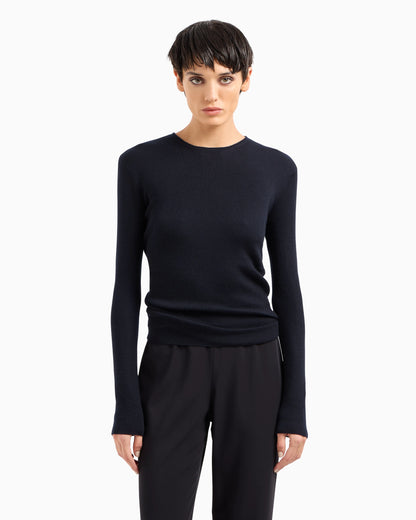 Pure cashmere crew-neck jumper