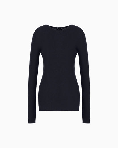 Pure cashmere crew-neck jumper