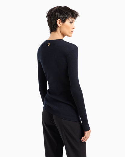 Pure cashmere crew-neck jumper