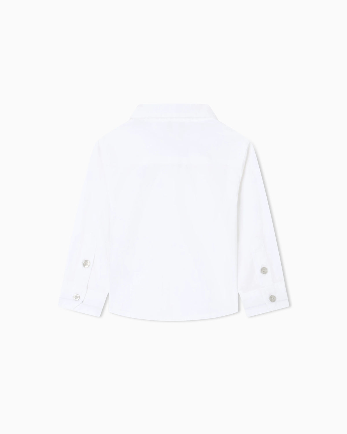 Stretch cotton shirt with eagle embroidery