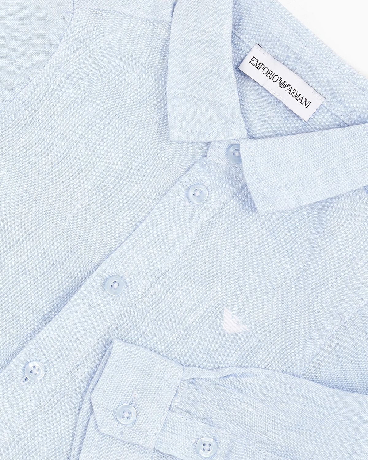 Linen shirt with eagle embroidery