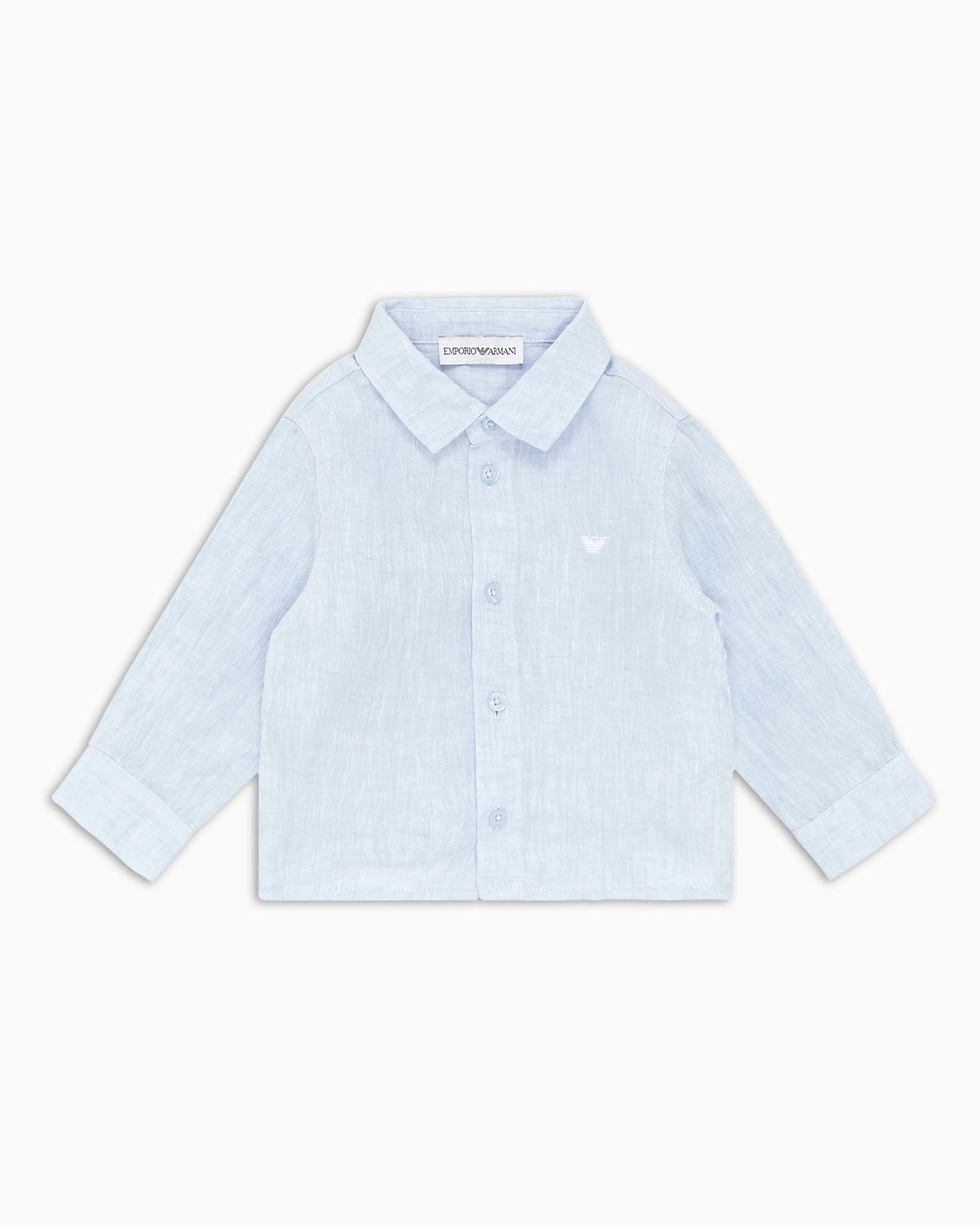 Linen shirt with eagle embroidery