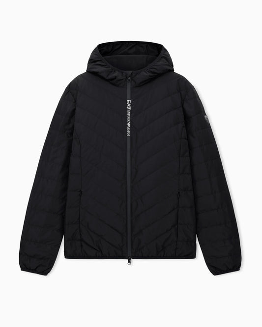 Premium Shield packable hooded down jacket