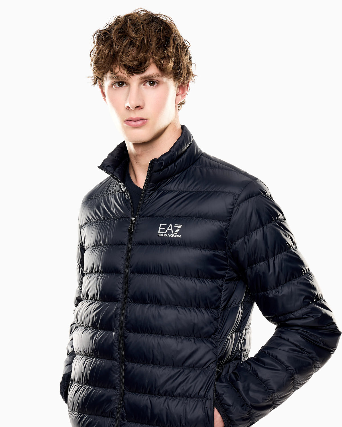 Packable down jacket with front zip Core Identity