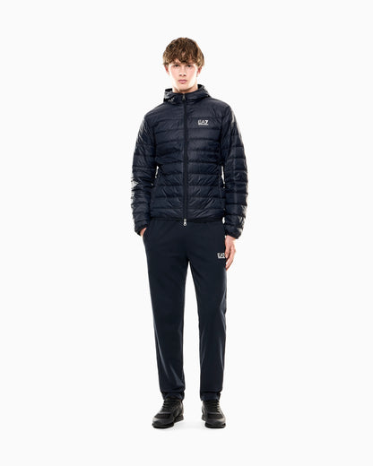 Insulated down jacket with fixed hood Core Identity