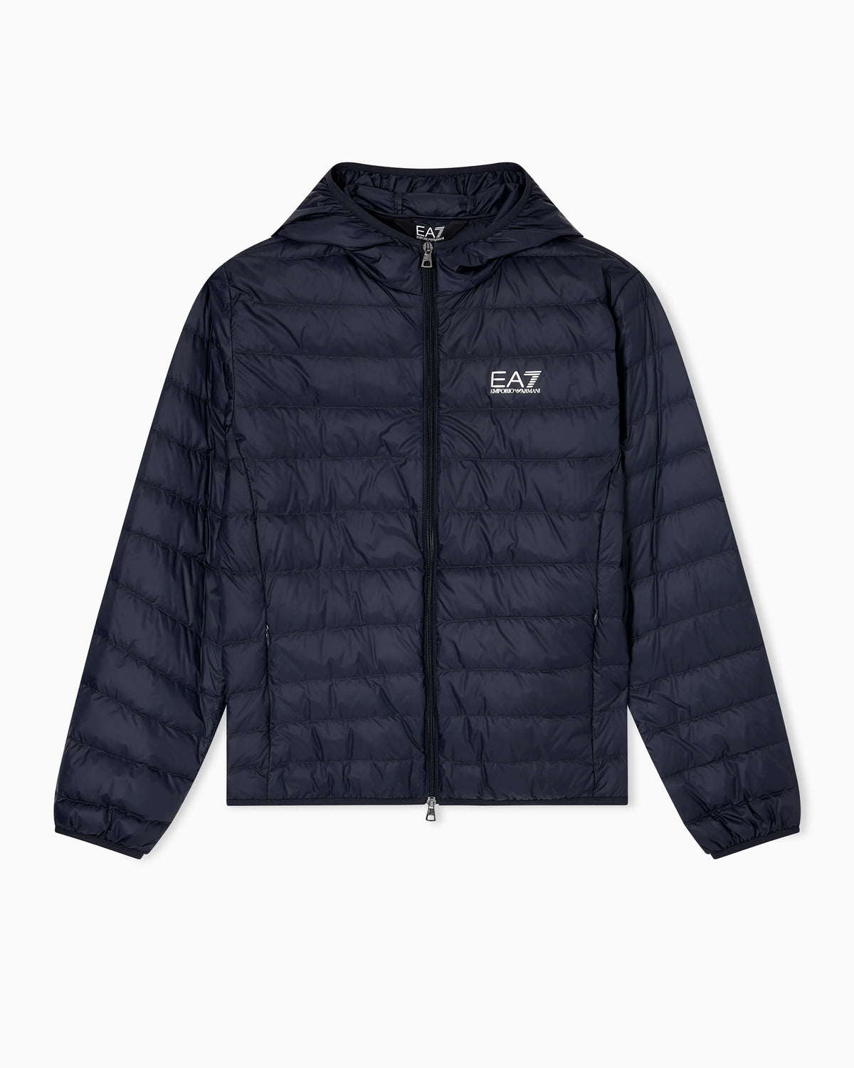 Insulated down jacket with fixed hood Core Identity