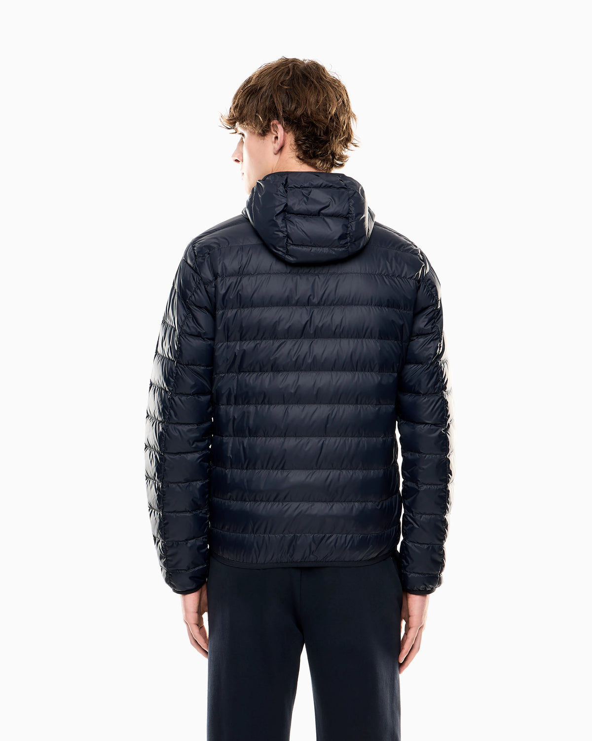 Insulated down jacket with fixed hood Core Identity