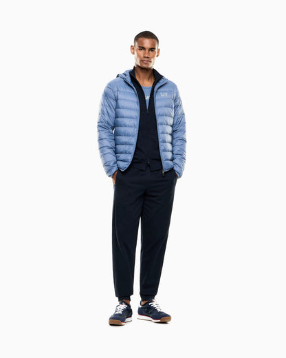 Insulated down jacket with fixed hood Core Identity