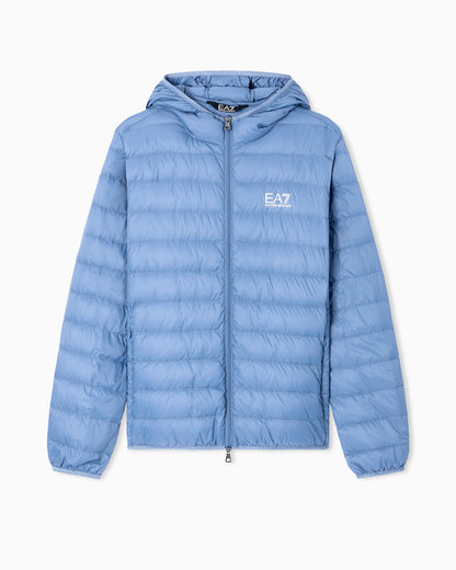 Insulated down jacket with fixed hood Core Identity