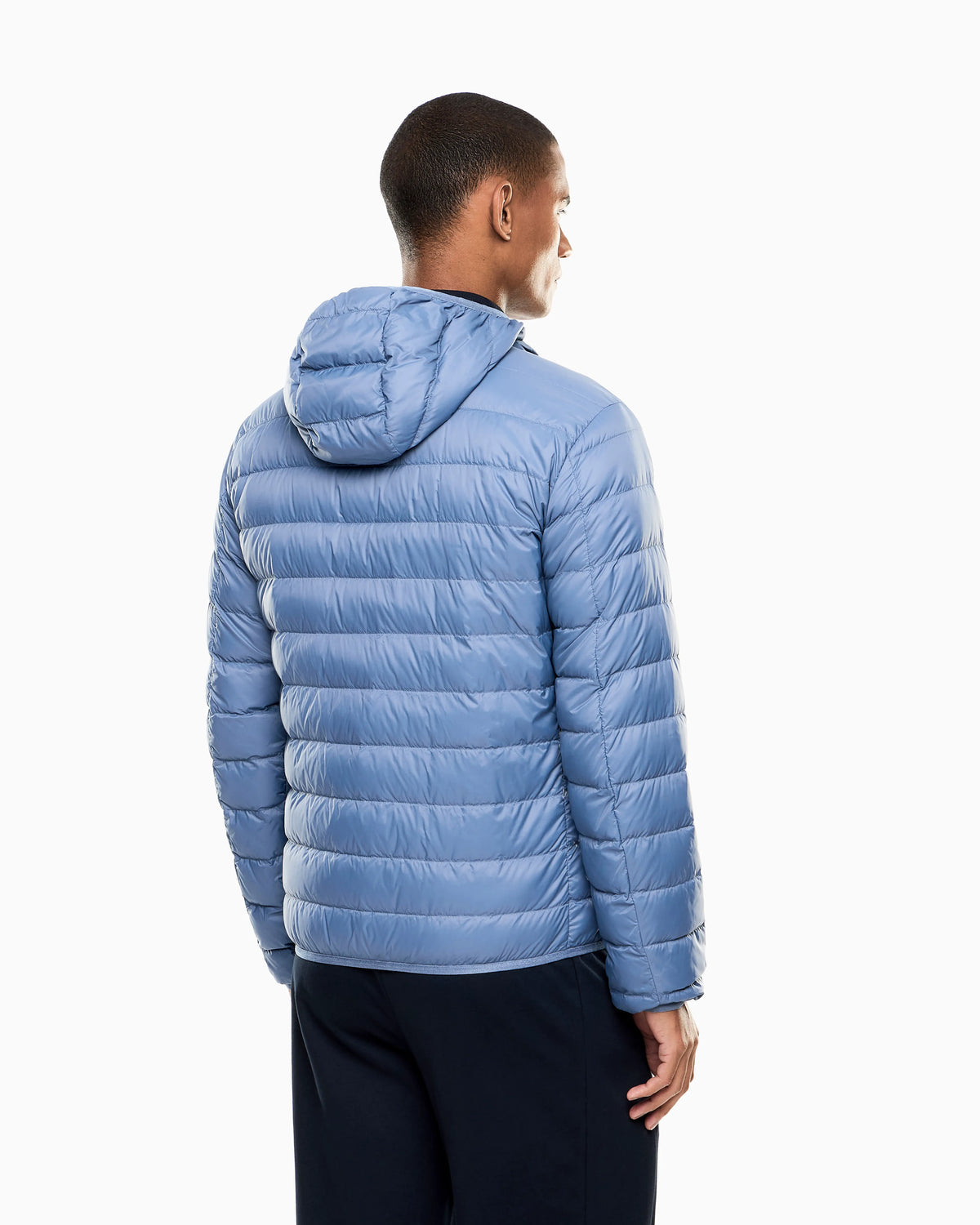 Insulated down jacket with fixed hood Core Identity
