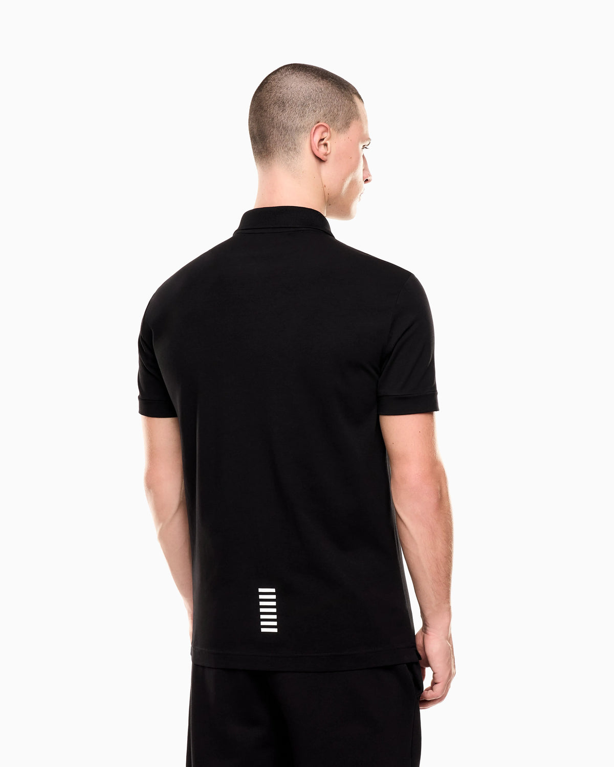 Stretch polo in cotton jersey with chest logo Core Identity