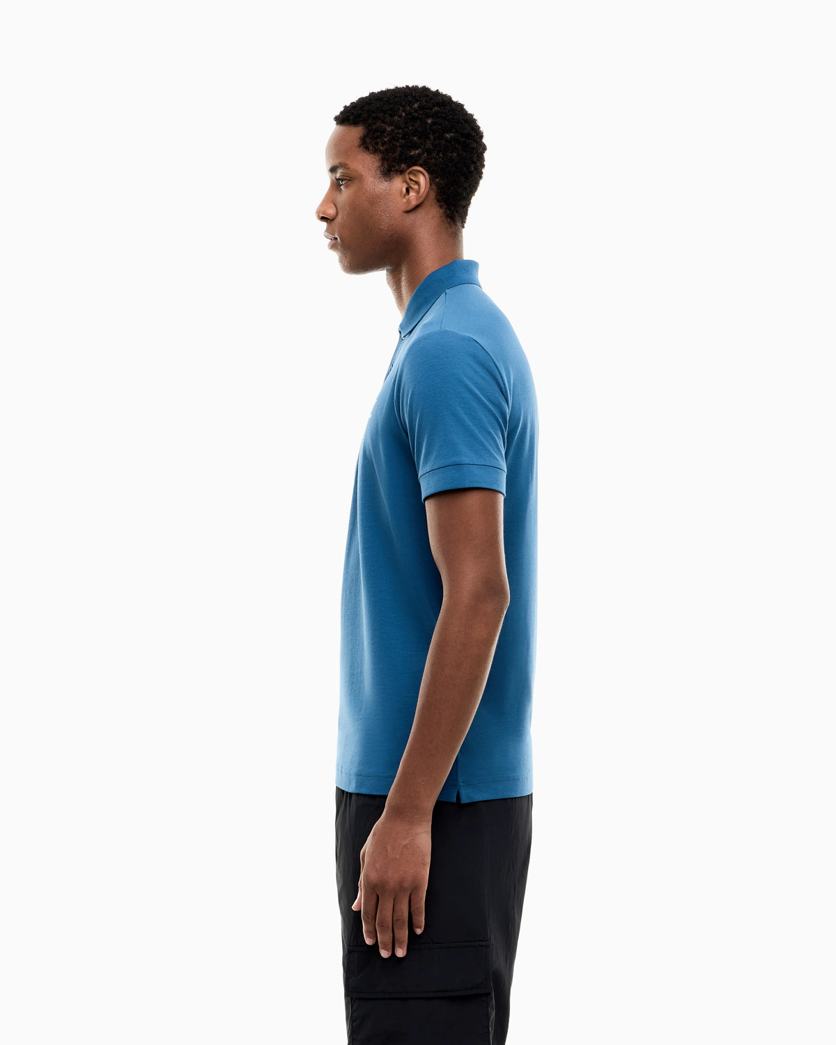 Stretch polo in cotton jersey with chest logo Core Identity