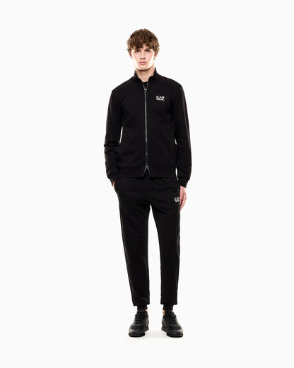 Cotton zip up with a stand-up collar and logo Core Identity