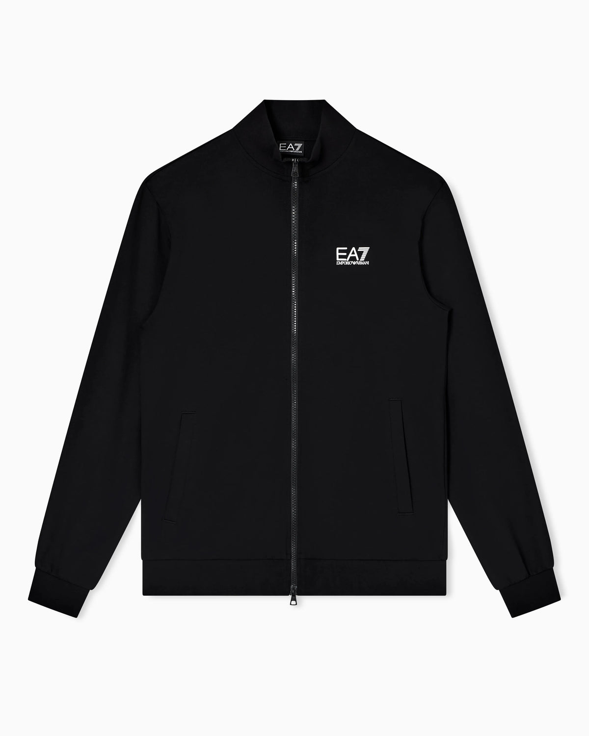 Cotton zip up with a stand-up collar and logo Core Identity