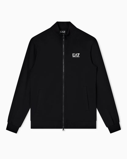 Cotton zip up with a stand-up collar and logo Core Identity