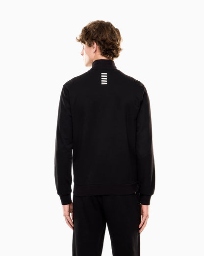 Cotton zip up with a stand-up collar and logo Core Identity