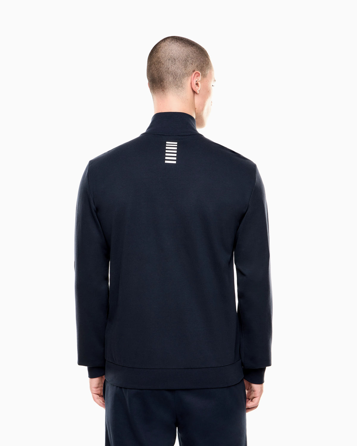 Cotton zip up with a stand-up collar and logo Core Identity